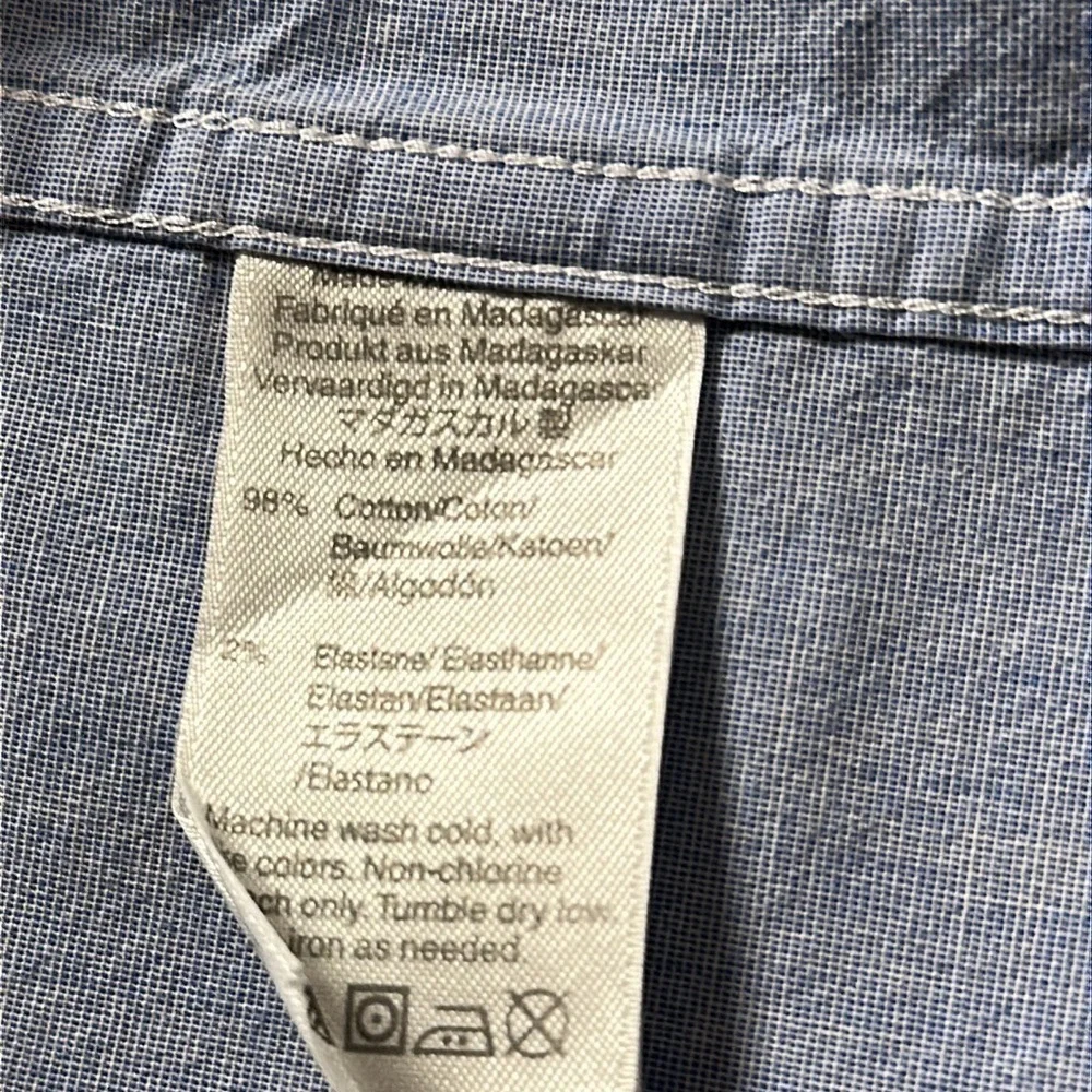 J Crew Mercantile Flex Fit Button Down shirt Blue, Small,  button collar cuffs